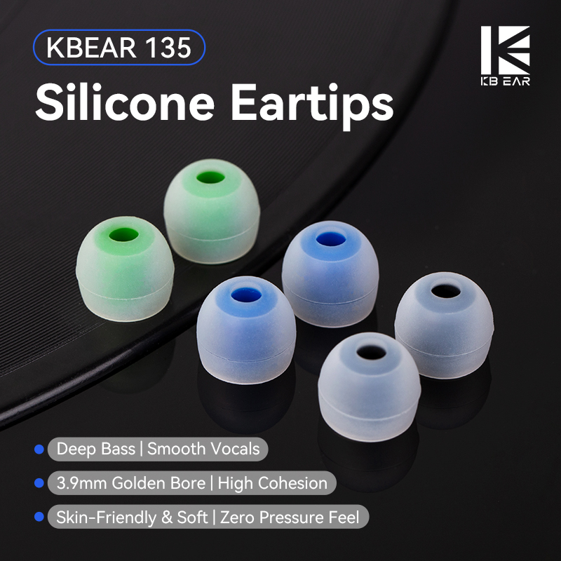 In Ear Monitor Iem - KBEAR 135 จุกหูฟังซิลิโคน ขนาดรูกว้าง 3.9 มม.