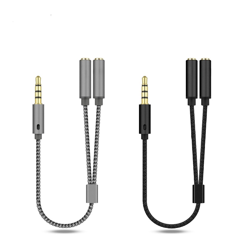 Audio Splitter Y - อะแดปเตอร์หูฟัง สายแยกเสียงไมค์แบบ Y ขนาด 3.5 มม.