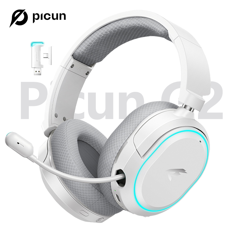Gaming Headset Rgb - Picun G2 2.4GHz ชุดหูฟังไร้สายบลูทูธสําหรับเล่นเกม PC PS4