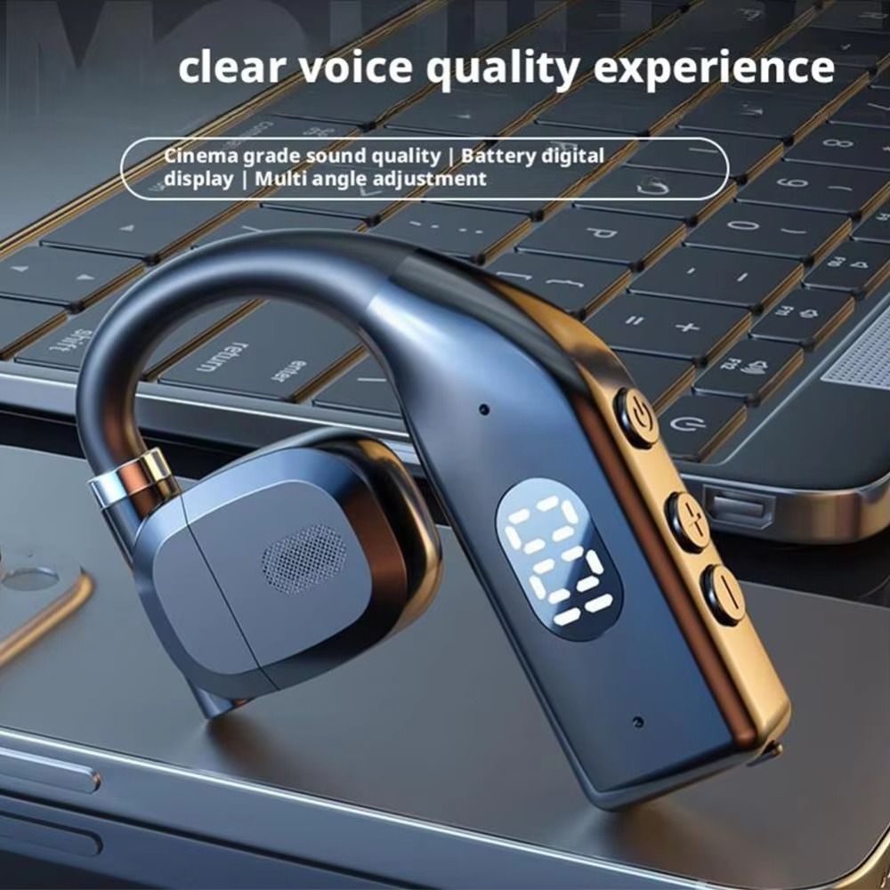 Bluetooth Headset On Ear - หูฟังบลูทูธไร้สายบลูทูธ 5.4 ใหม่ ดีไซน์แบบเกี่ยวหู พร้อมไมโครโฟน ชุดหูฟังสำหรับเล่นเกม