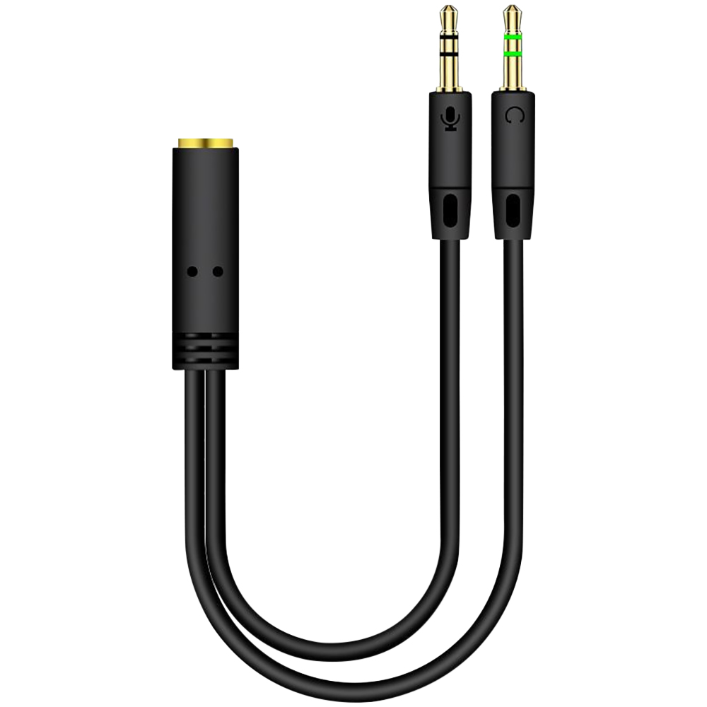 Audio Splitter Y - แจ็ค 3.5 มม.2 ชาย 1 หญิงอะแดปเตอร์หูฟัง