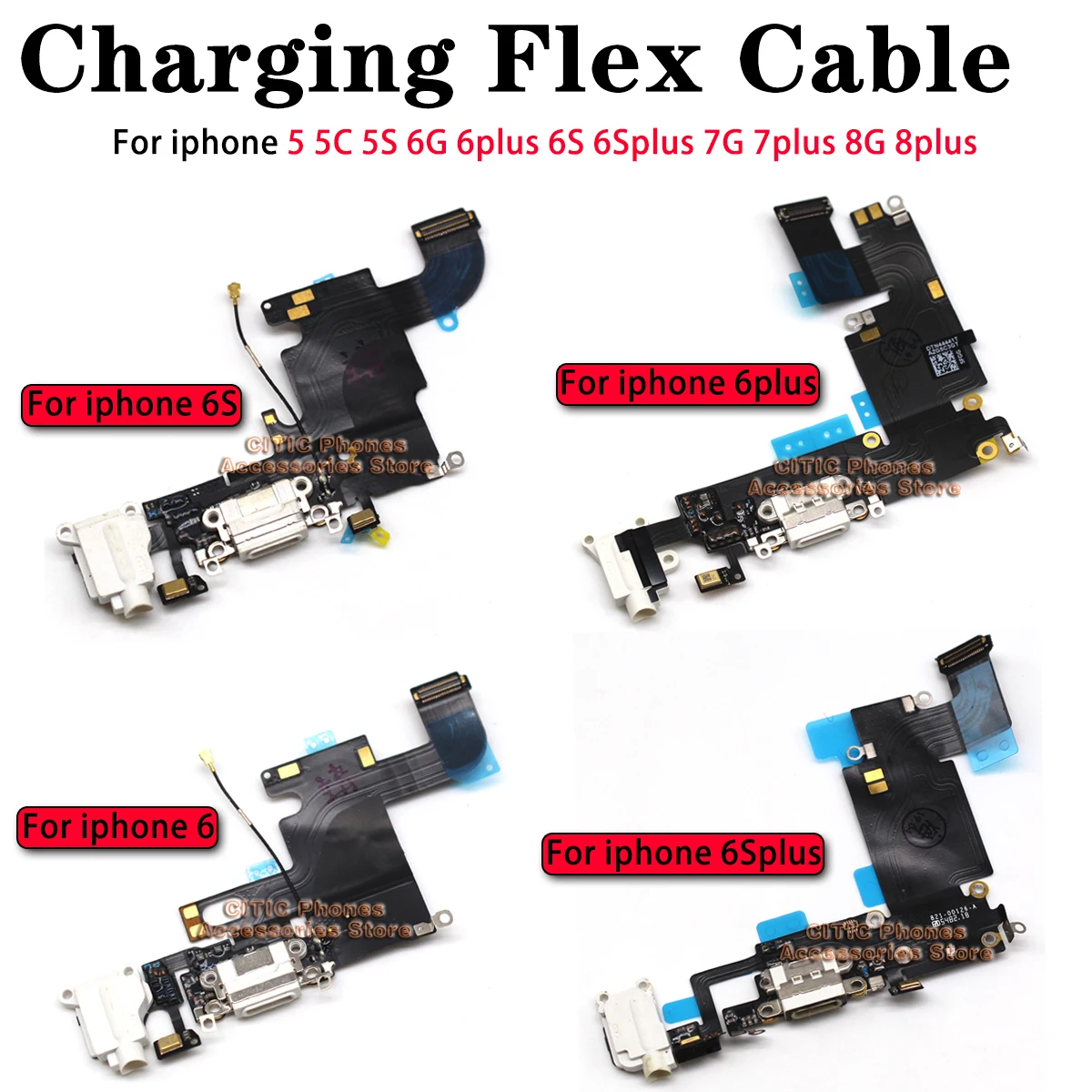 Wired Earphone Mic - 5pcs สําหรับ iPhone 6 6S 7