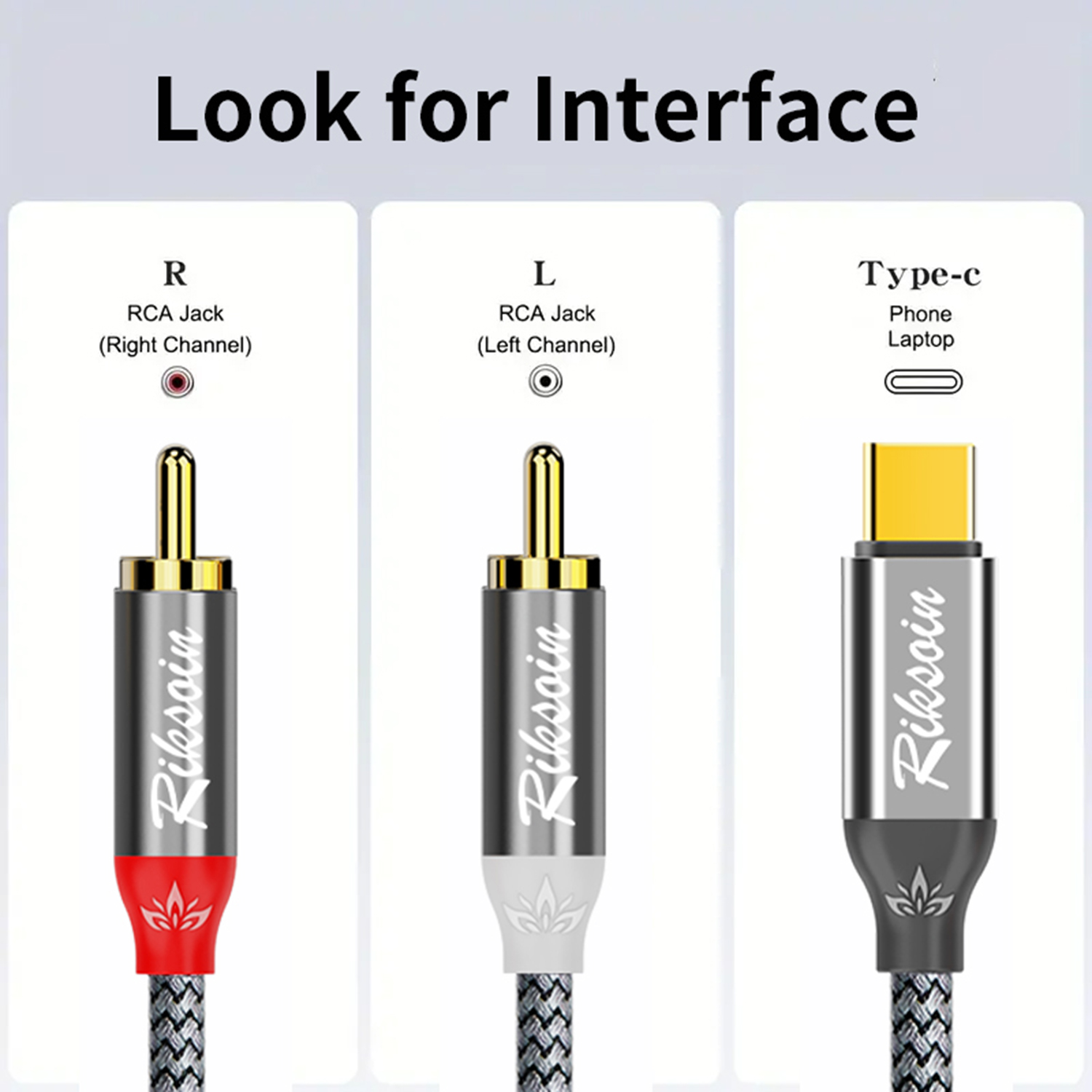 USB C ถึง 2RCA สเตอริโอสายเคเบ - Audio Splitter Y บทวิจารณ์และราคา